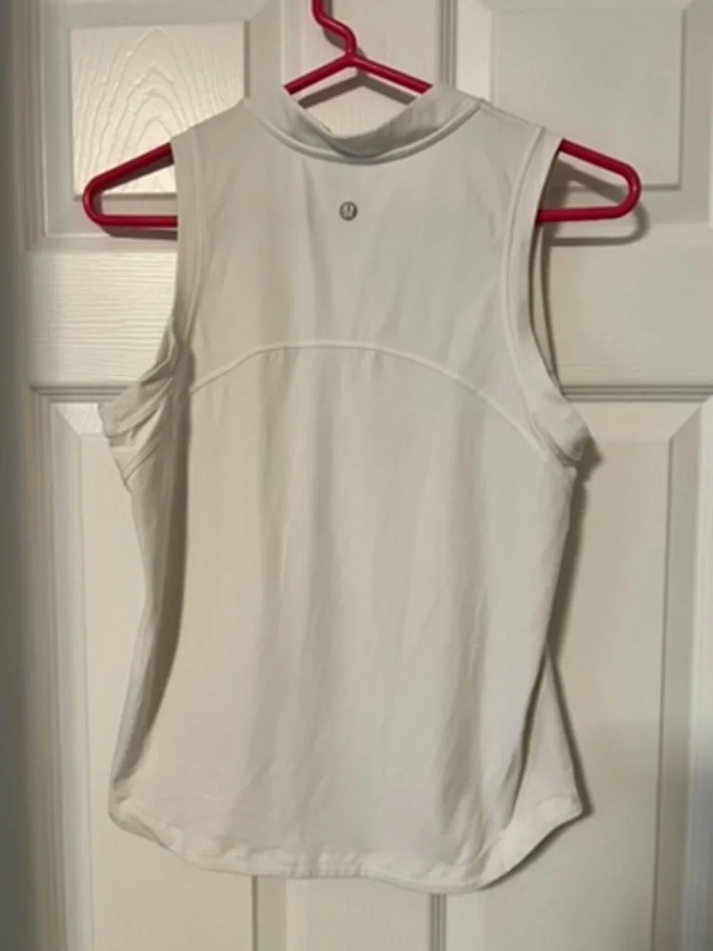 Lululemon White Sleeveless Quarter-Zip Quick-Dry Tank Top Size 6